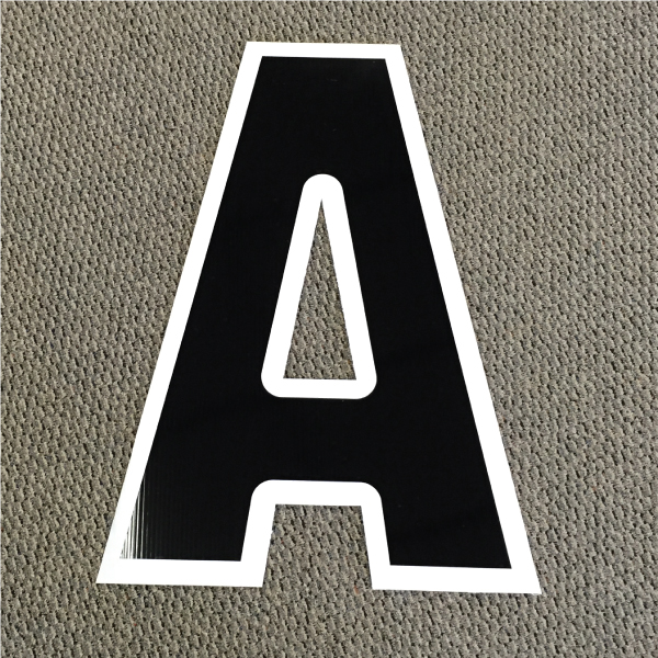 Letter A Black and White Yard Greeting Cards Lawn Signs Corrugated Plastic