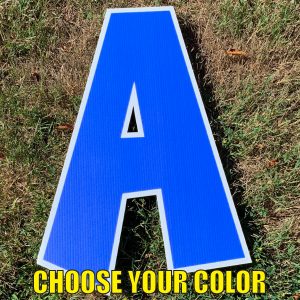 CHOOSE LETTER BLUE a coroplast corrugated happy birthday yard greeting lawn sign