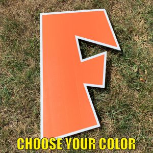 Choose letter f yard greetings cards corrugated plastic coroplast happy birthday lawn