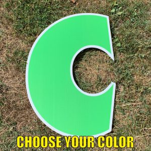 Choose letter c yard greetings cards corrugated plastic coroplast happy birthday lawn