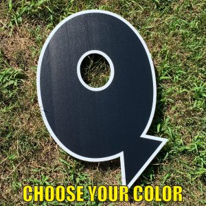 choose letter Q yard greetings cards corrugated plastic coroplast happy birthday lawn