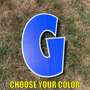 Choose letter g yard greetings cards corrugated plastic coroplast happy birthday lawn