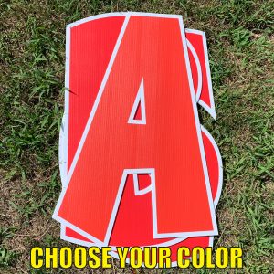 choose red custom name letter pack corrugated plastic coroplast yard greetings happy birthday yard cards lawn signs